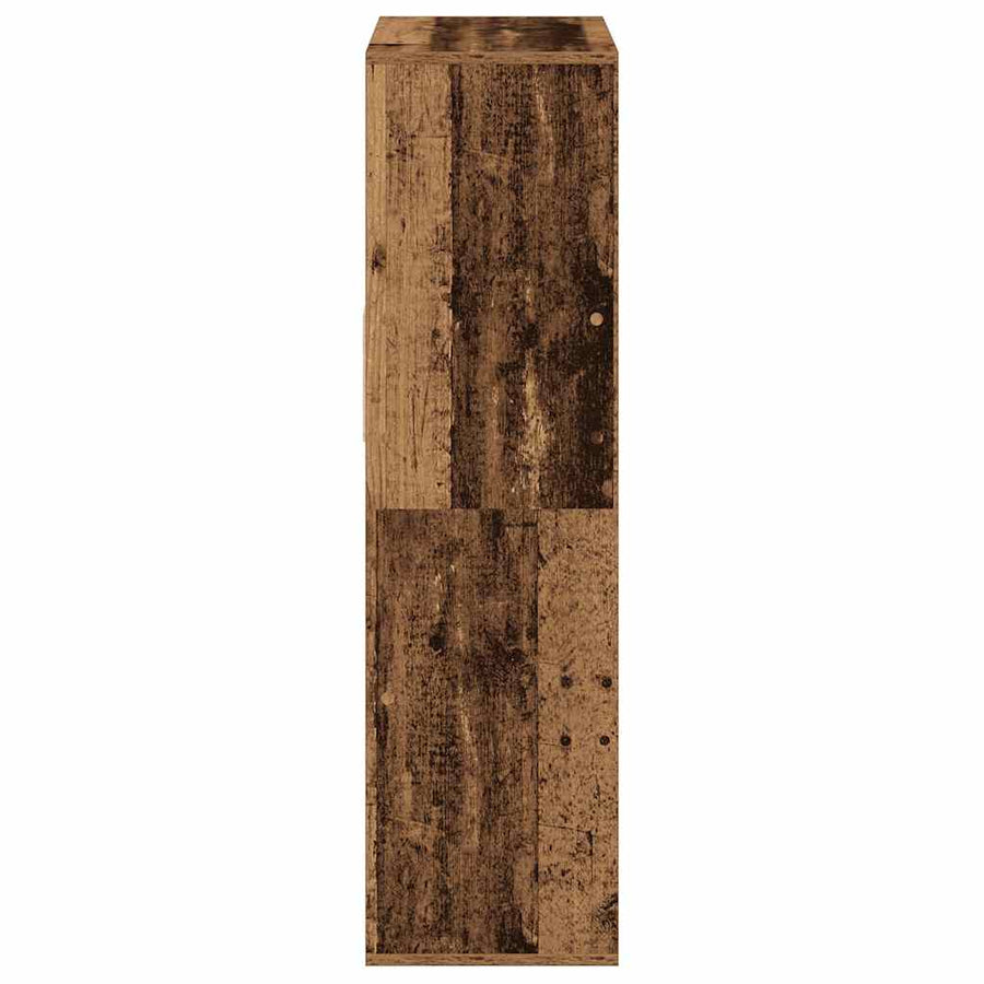 Boekenkast 66x31x112 cm bewerkt hout oud houtkleurig