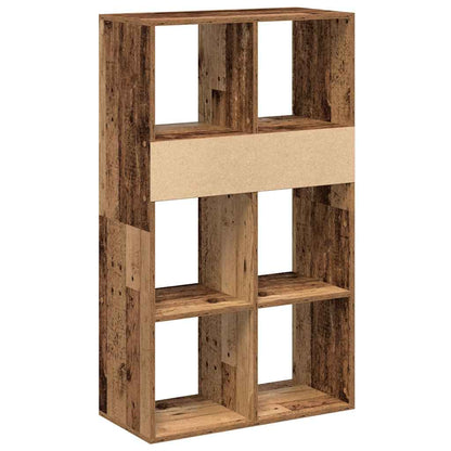 Boekenkast 66x31x112 cm bewerkt hout oud houtkleurig