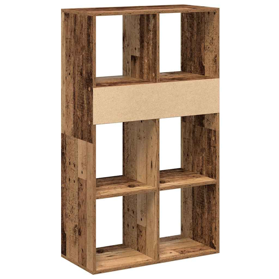 Boekenkast 66x31x112 cm bewerkt hout oud houtkleurig