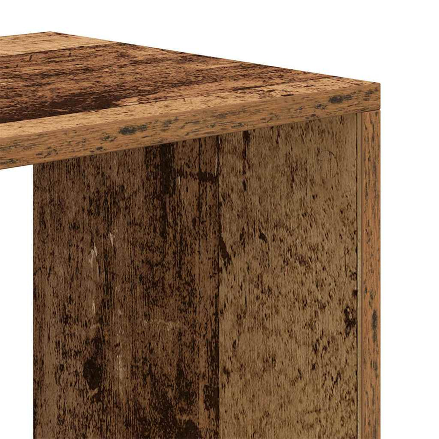 Boekenkast 66x31x112 cm bewerkt hout oud houtkleurig