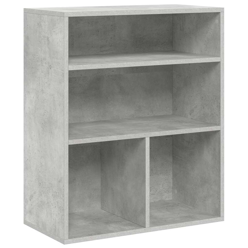 Boekenkast 60x30x71,5 cm bewerkt hout betongrijs