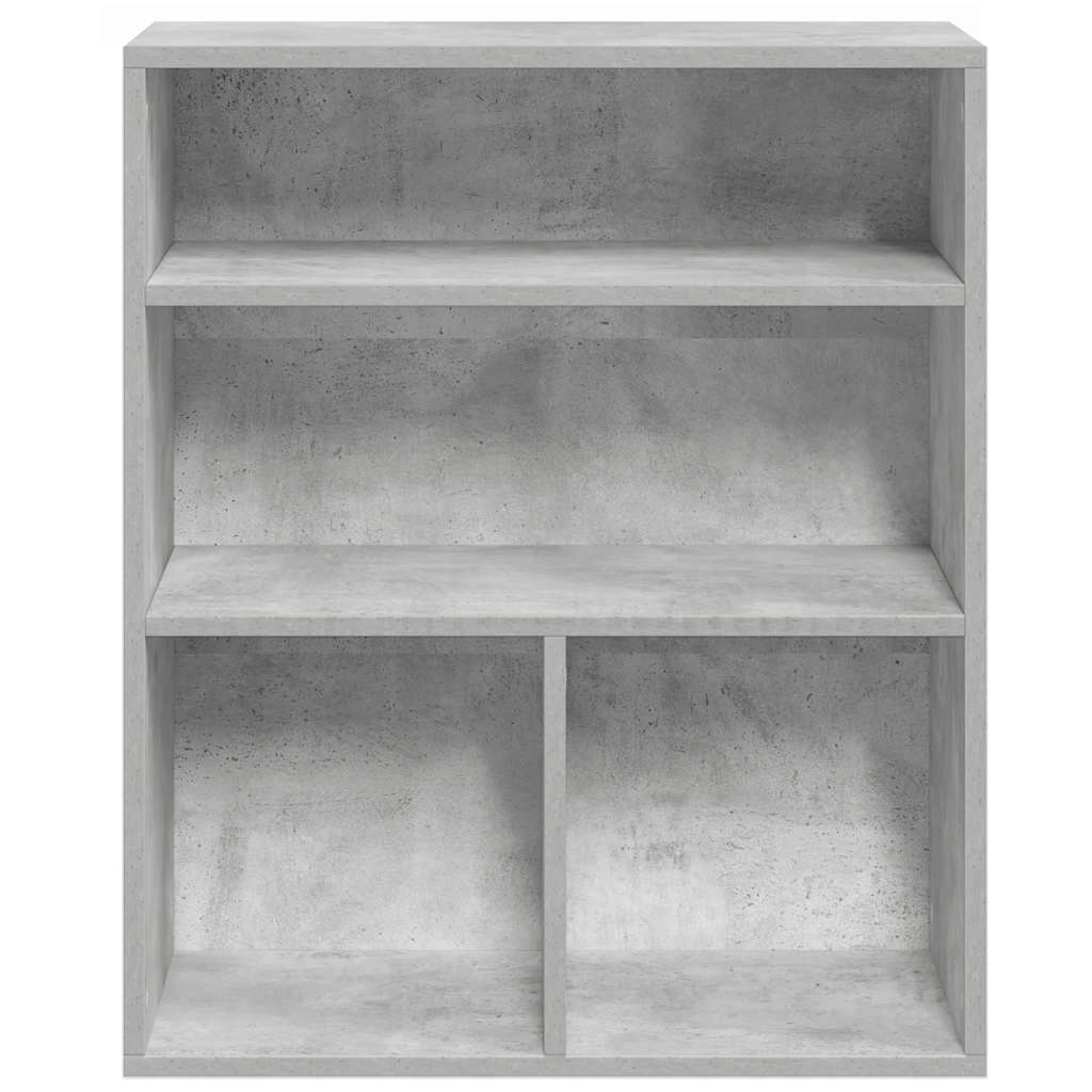 Boekenkast 60x30x71,5 cm bewerkt hout betongrijs