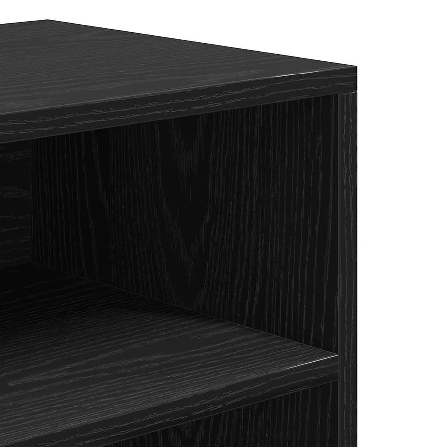 Boekenkast 60x30x71,5 cm bewerkt hout zwart