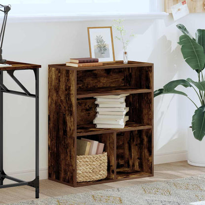 Boekenkast 60x30x71,5 cm bewerkt hout gerookt eikenkleurig