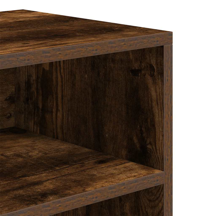 Boekenkast 60x30x71,5 cm bewerkt hout gerookt eikenkleurig