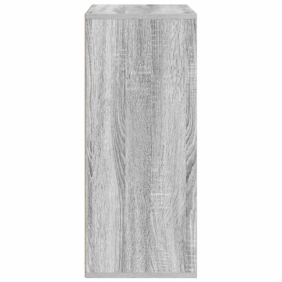 Boekenkast 60x30x71,5 cm bewerkt hout grijs sonoma eikenkleurig