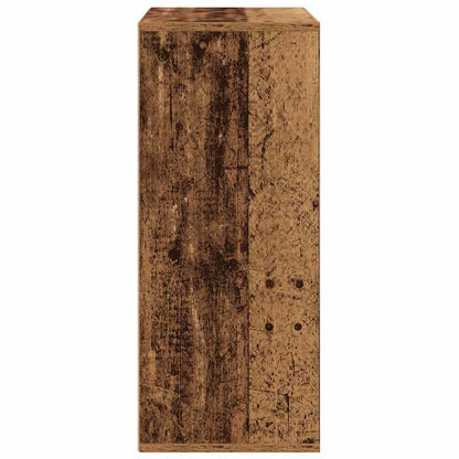 Boekenkast 60x30x71,5 cm bewerkt hout oud houtkleurig