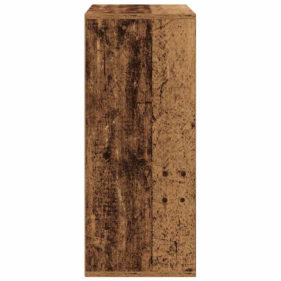 Boekenkast 60x30x71,5 cm bewerkt hout oud houtkleurig
