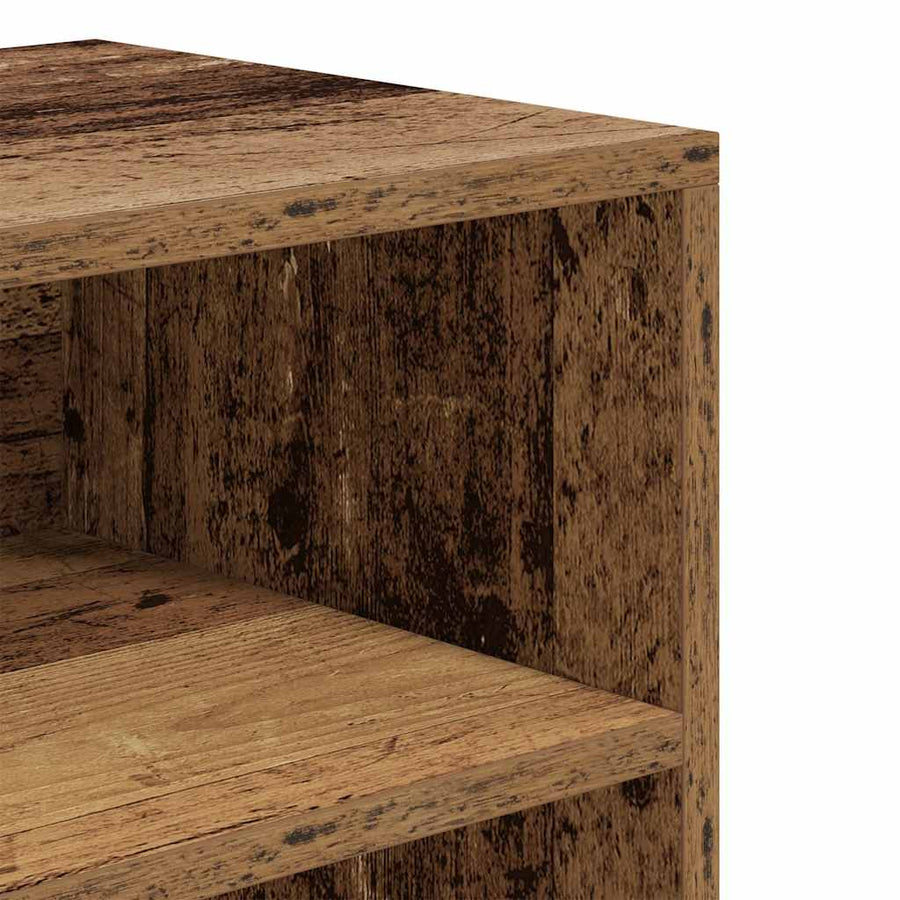 Boekenkast 60x30x71,5 cm bewerkt hout oud houtkleurig