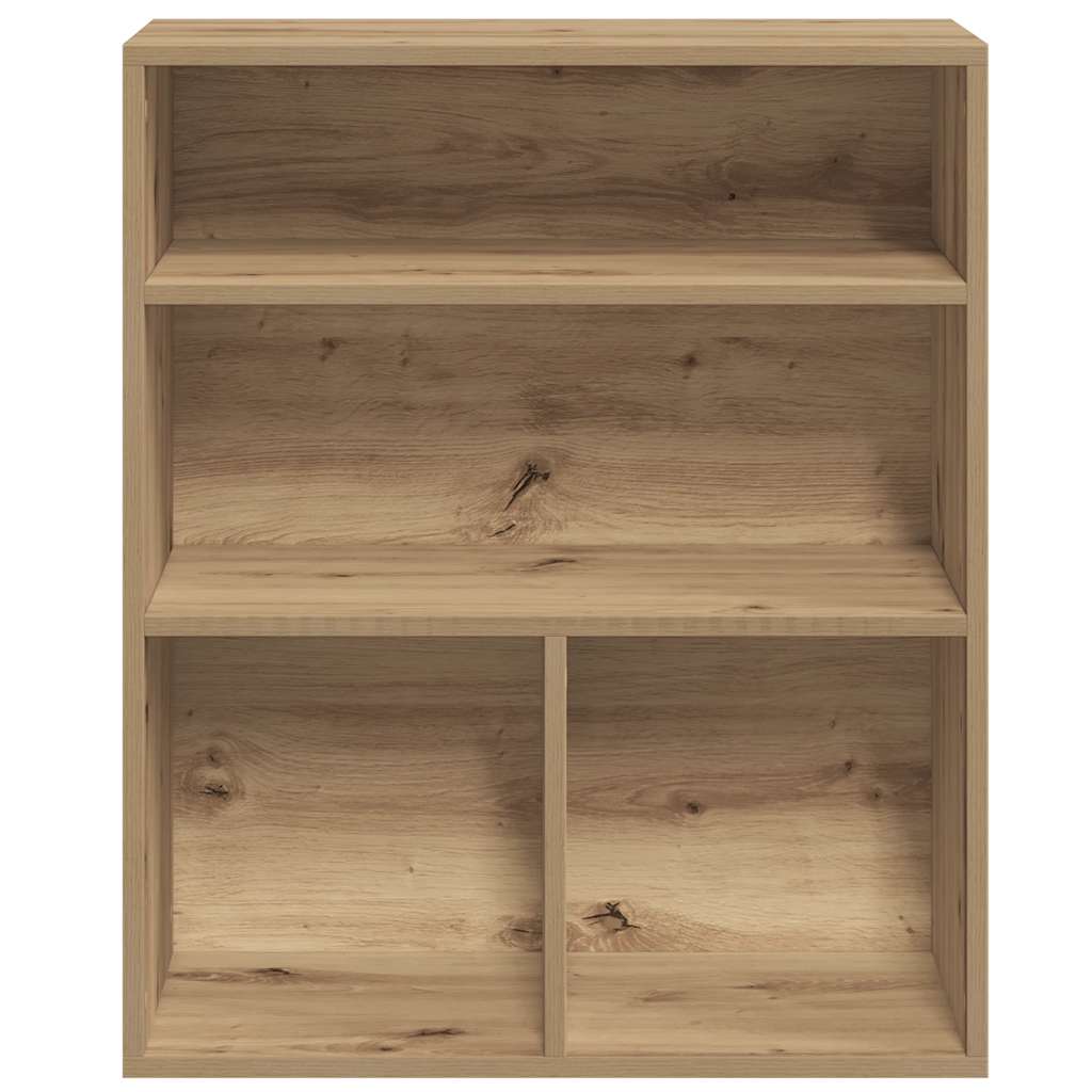 Boekenkast 60x30x71,5 cm bewerkt hout artisanaal eikenkleur