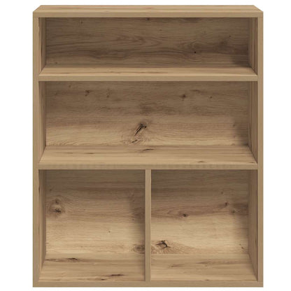 Boekenkast 60x30x71,5 cm bewerkt hout artisanaal eikenkleur