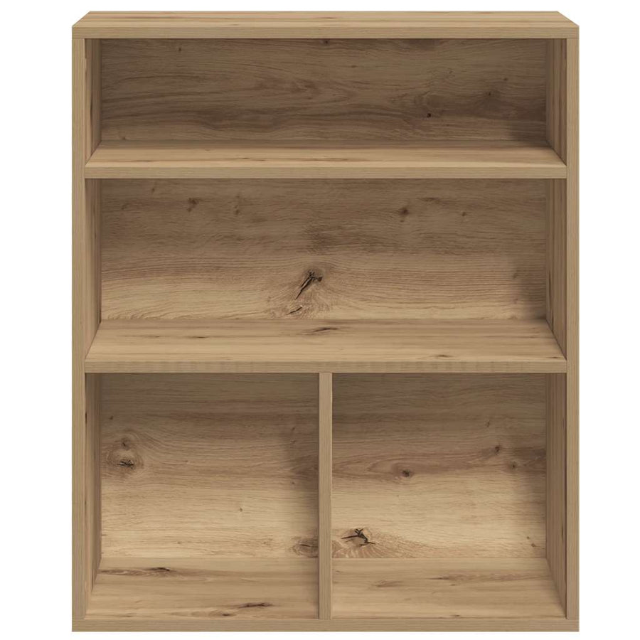 Boekenkast 60x30x71,5 cm bewerkt hout artisanaal eikenkleur