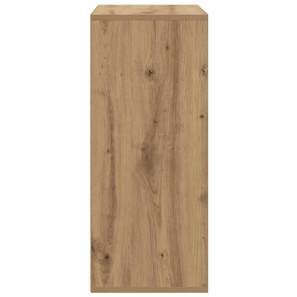 Boekenkast 60x30x71,5 cm bewerkt hout artisanaal eikenkleur