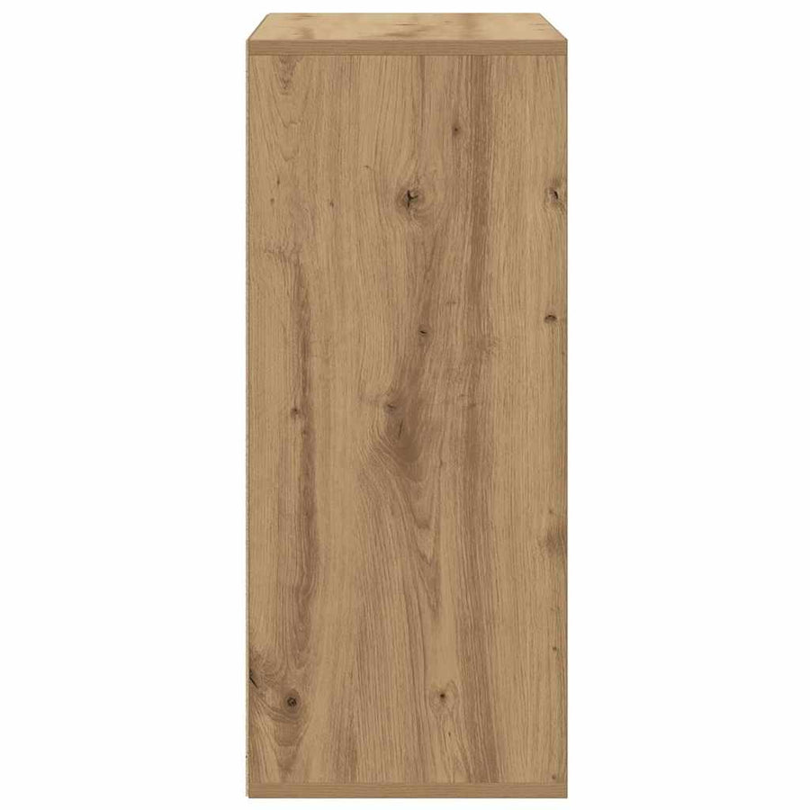 Boekenkast 60x30x71,5 cm bewerkt hout artisanaal eikenkleur