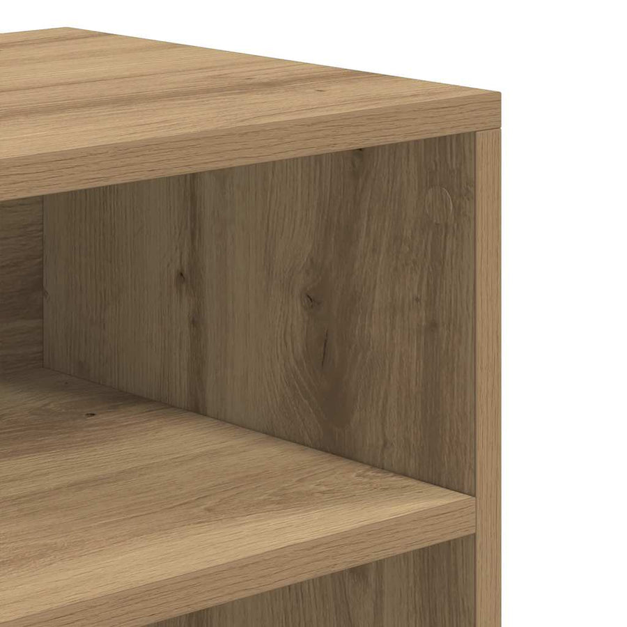 Boekenkast 60x30x71,5 cm bewerkt hout artisanaal eikenkleur