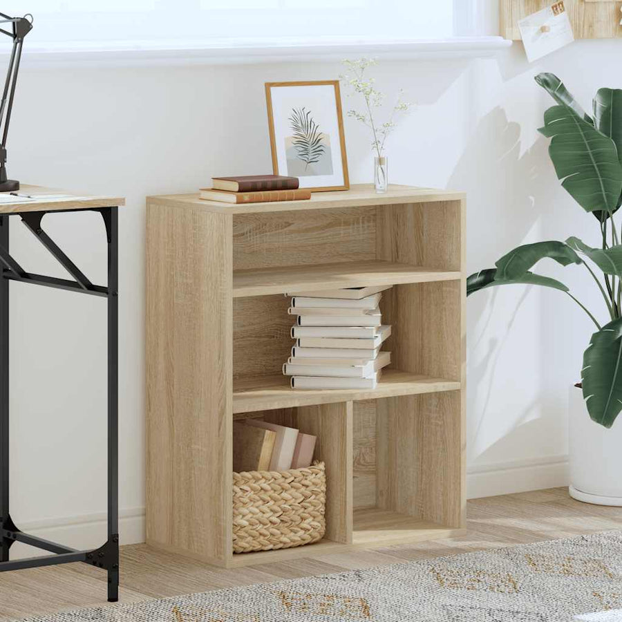 Boekenkast 60X30X71,5 Cm Bewerkt Hout Kleurig 60 x 30 x 71.5 cm Sonoma eiken