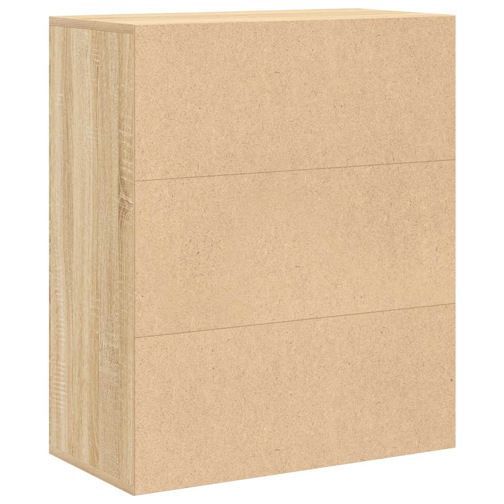 Boekenkast 60X30X71,5 Cm Bewerkt Hout Kleurig 60 x 30 x 71.5 cm Sonoma eiken