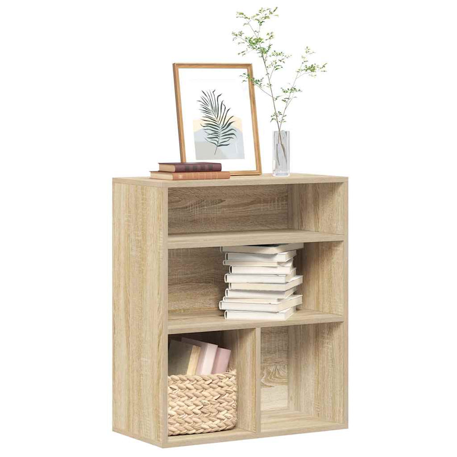 Boekenkast 60X30X71,5 Cm Bewerkt Hout Kleurig 60 x 30 x 71.5 cm Sonoma eiken
