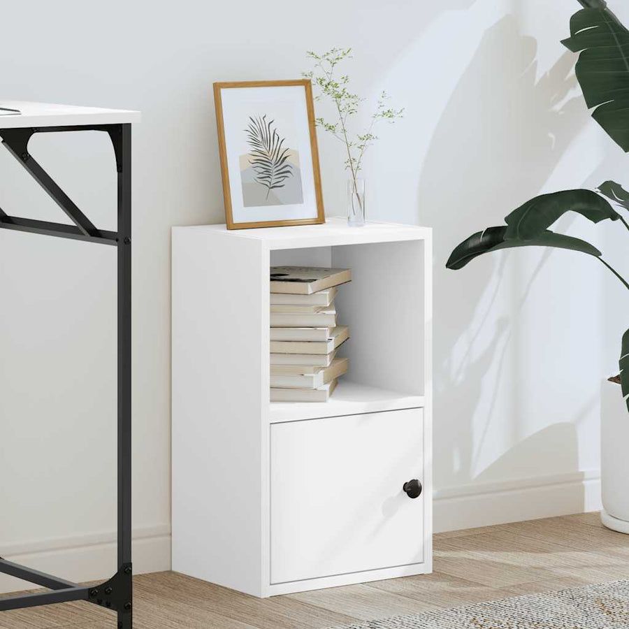 Boekenkast 31x24x52 cm bewerkt hout wit