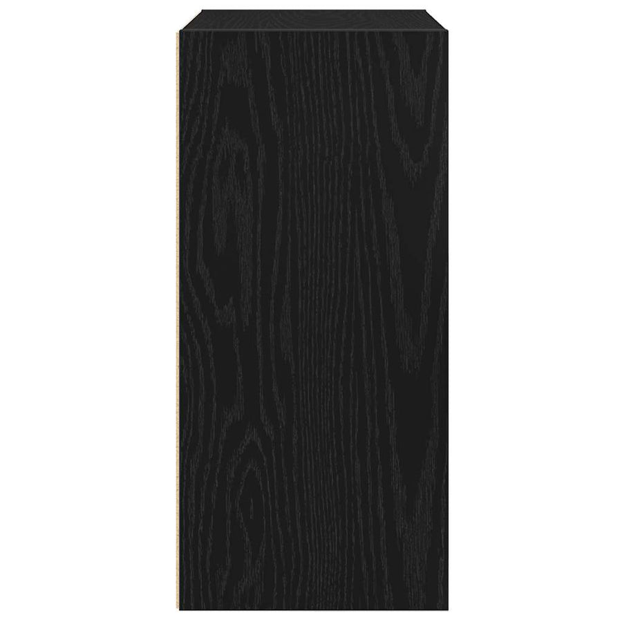 Boekenkast 31x24x52 cm bewerkt hout zwart eikenkleurig