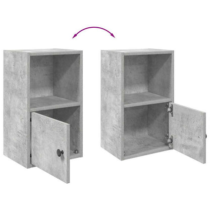 Boekenkast 31x24x52 cm bewerkt hout betongrijs