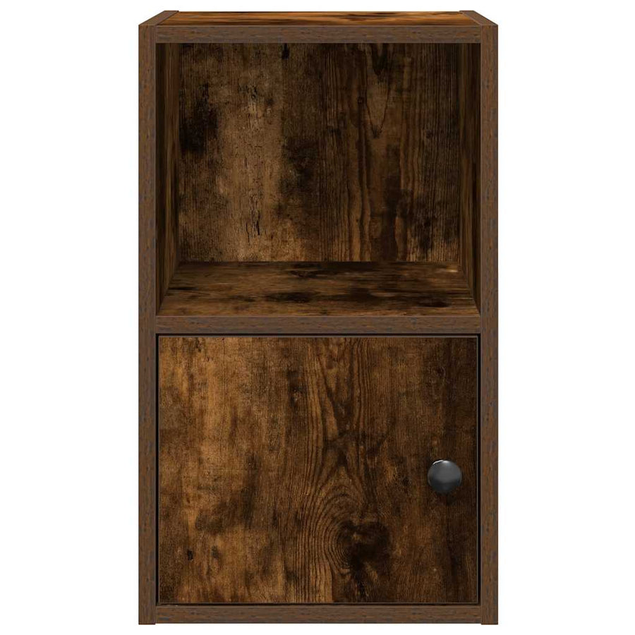 Boekenkast 31x24x52 cm bewerkt hout gerookt eikenkleurig