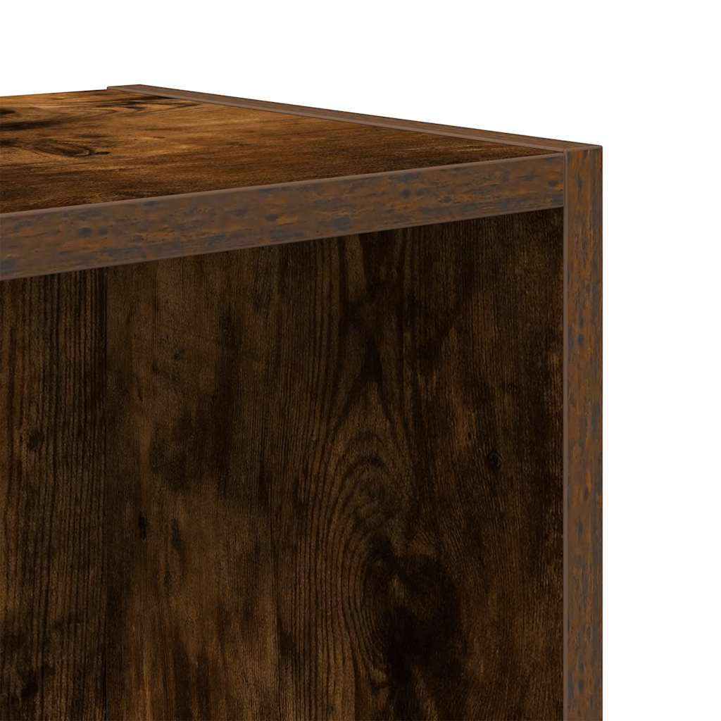 Boekenkast 31x24x52 cm bewerkt hout gerookt eikenkleurig