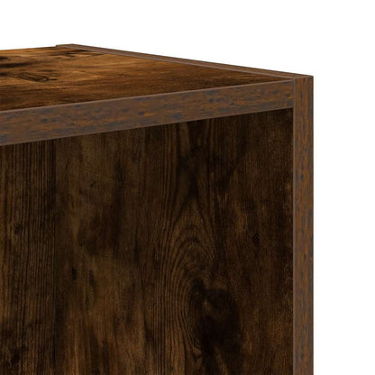 Boekenkast 31x24x52 cm bewerkt hout gerookt eikenkleurig