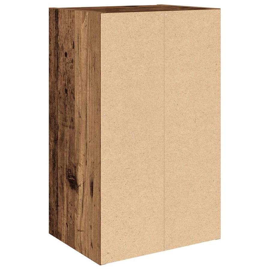 Boekenkast 31x24x52 cm bewerkt hout oud houtkleurig