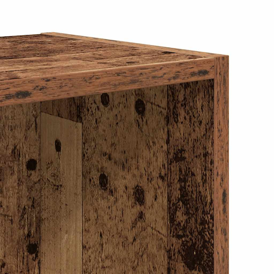 Boekenkast 31x24x52 cm bewerkt hout oud houtkleurig