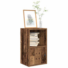 Boekenkast 31x24x52 cm bewerkt hout oud houtkleurig