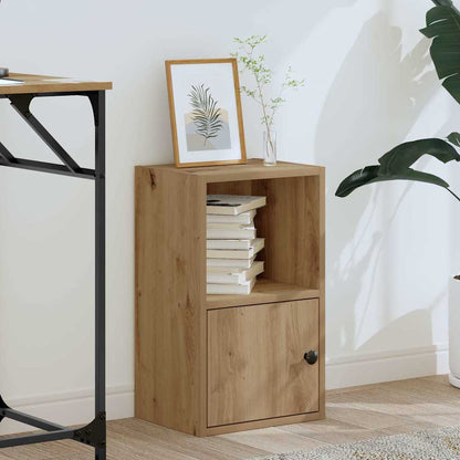 Boekenkast 31x24x52 cm bewerkt hout artisanaal eikenkleurig