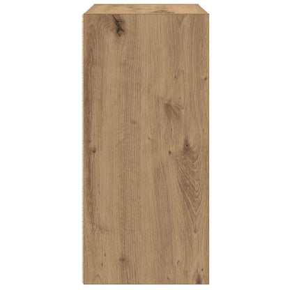 Boekenkast 31x24x52 cm bewerkt hout artisanaal eikenkleurig