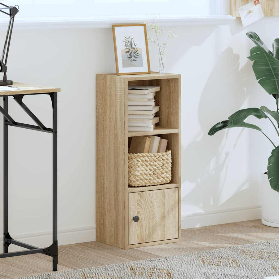 Boekenkast 31x24x77 cm bewerkt hout sonoma eikenkleurig