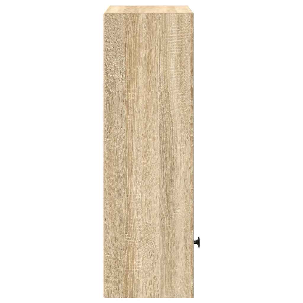 Boekenkast 31x24x77 cm bewerkt hout sonoma eikenkleurig