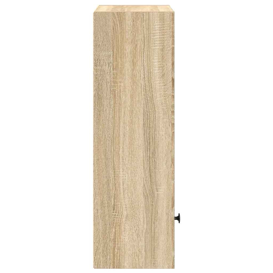 Boekenkast 31x24x77 cm bewerkt hout sonoma eikenkleurig