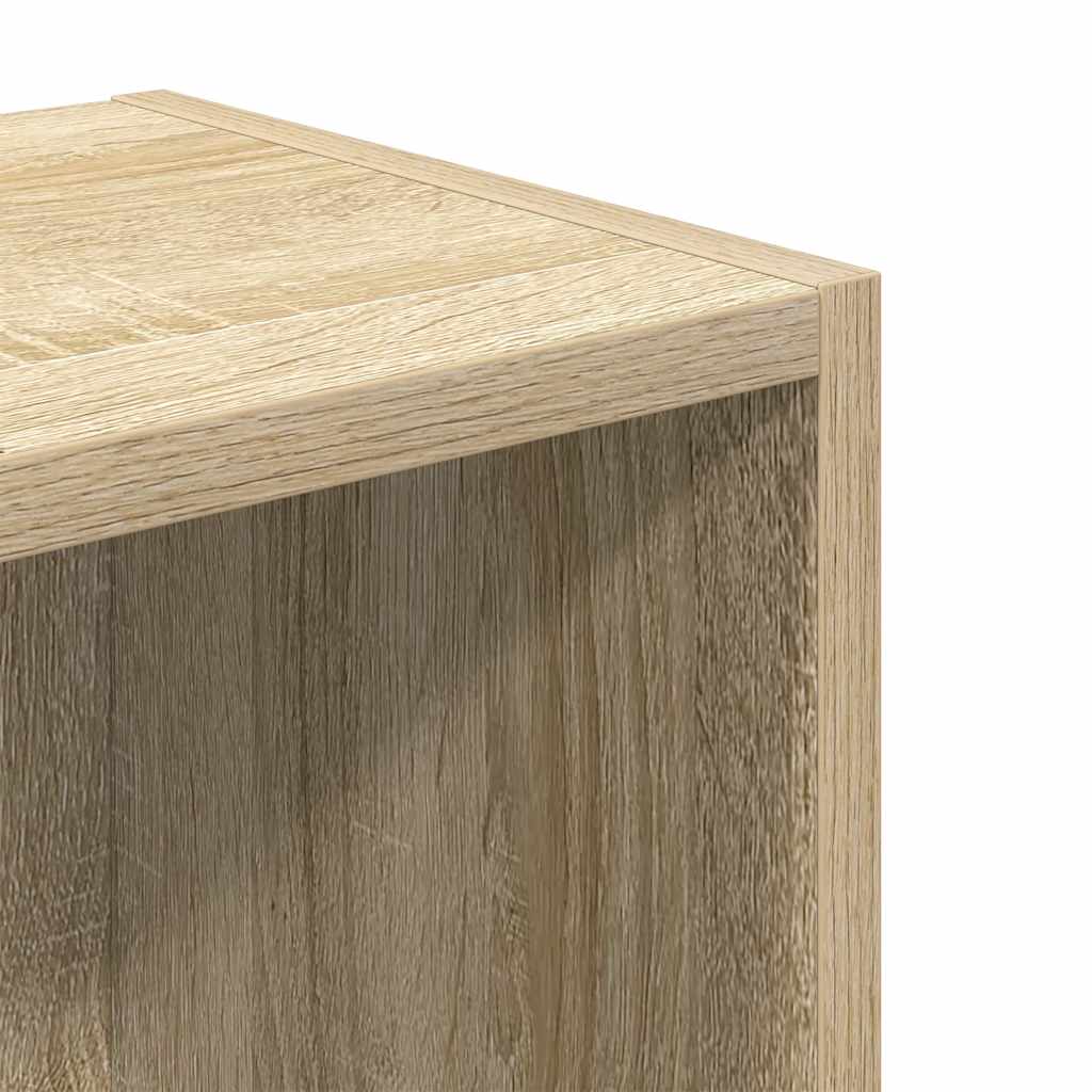 Boekenkast 31x24x77 cm bewerkt hout sonoma eikenkleurig