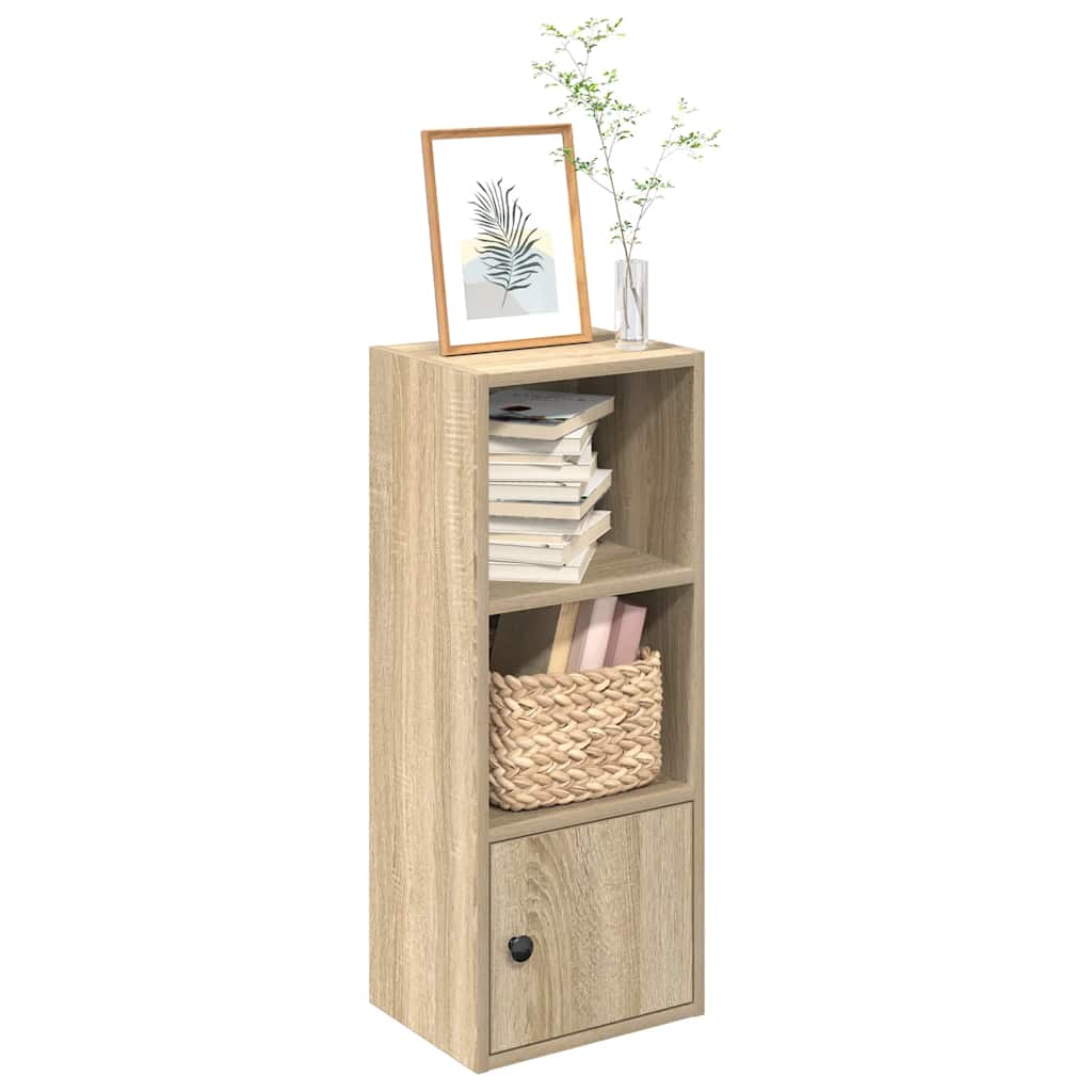 Boekenkast 31x24x77 cm bewerkt hout sonoma eikenkleurig