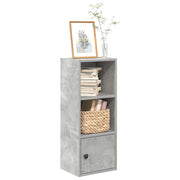 Bookcase 31x24x77 cm carved wood concrete grey