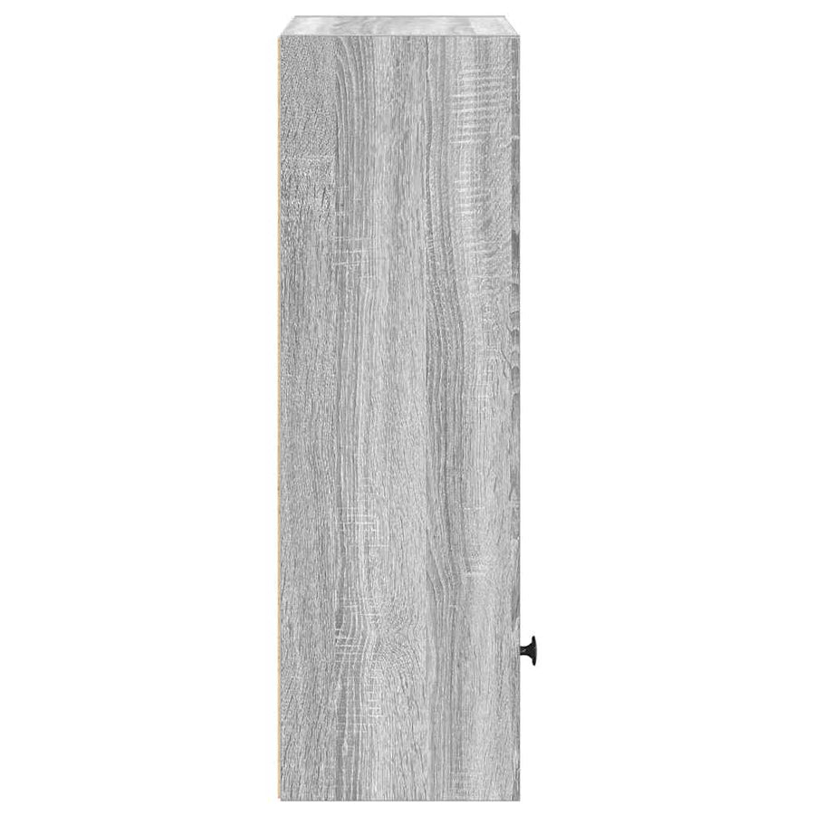 Boekenkast 31x24x77 cm bewerkt hout grijs sonoma eikenkleurig