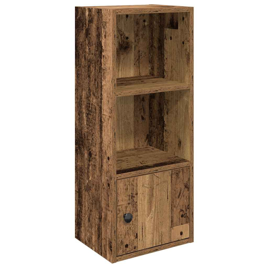 Boekenkast 31x24x77 cm bewerkt hout oud houtkleurig