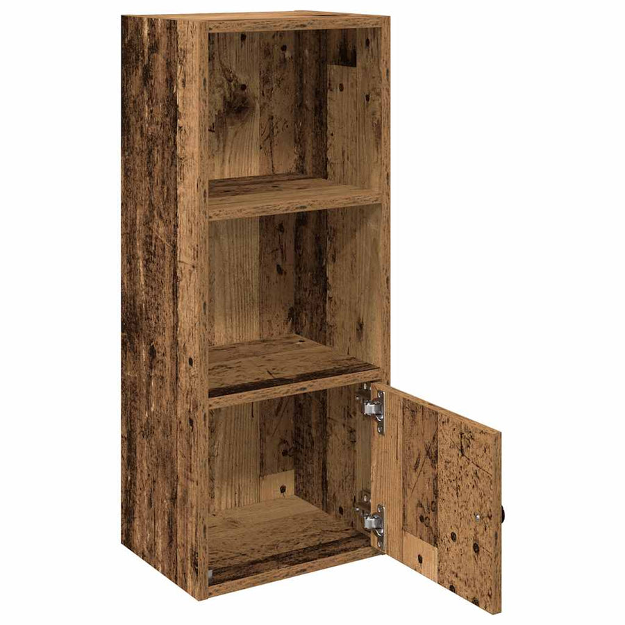 Boekenkast 31x24x77 cm bewerkt hout oud houtkleurig