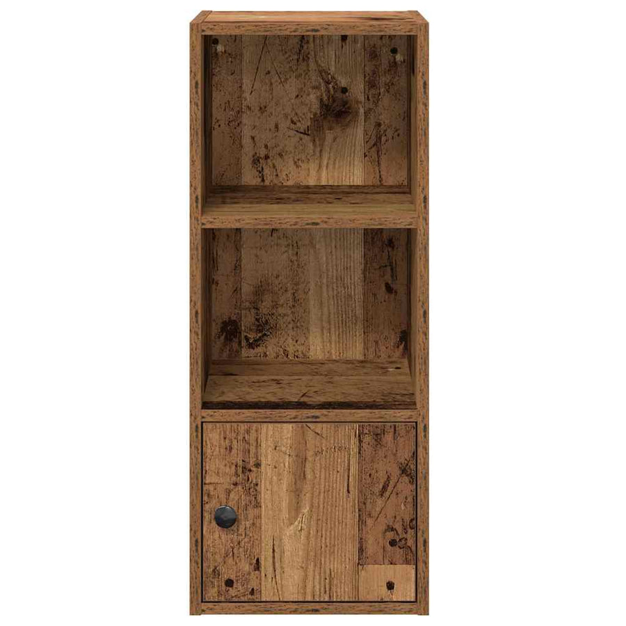 Boekenkast 31x24x77 cm bewerkt hout oud houtkleurig