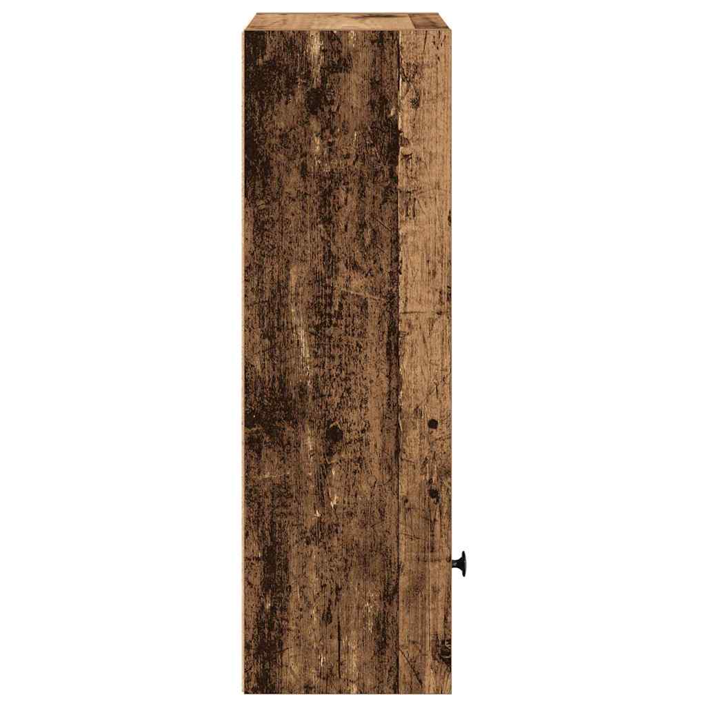 Boekenkast 31x24x77 cm bewerkt hout oud houtkleurig