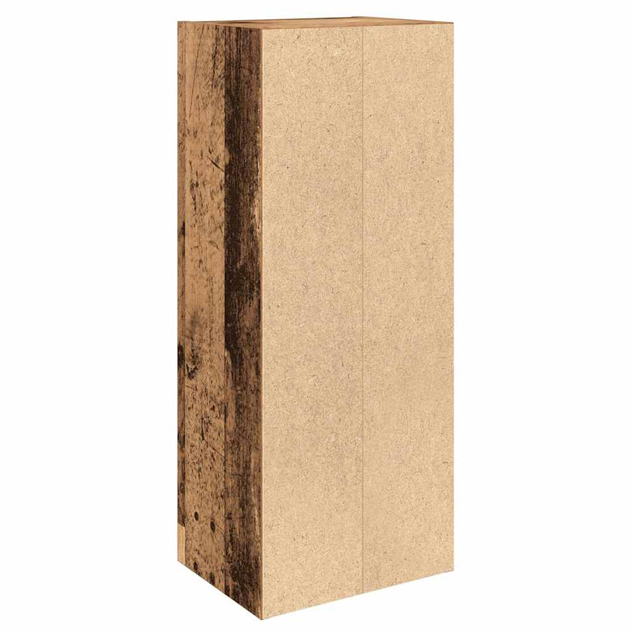 Boekenkast 31x24x77 cm bewerkt hout oud houtkleurig