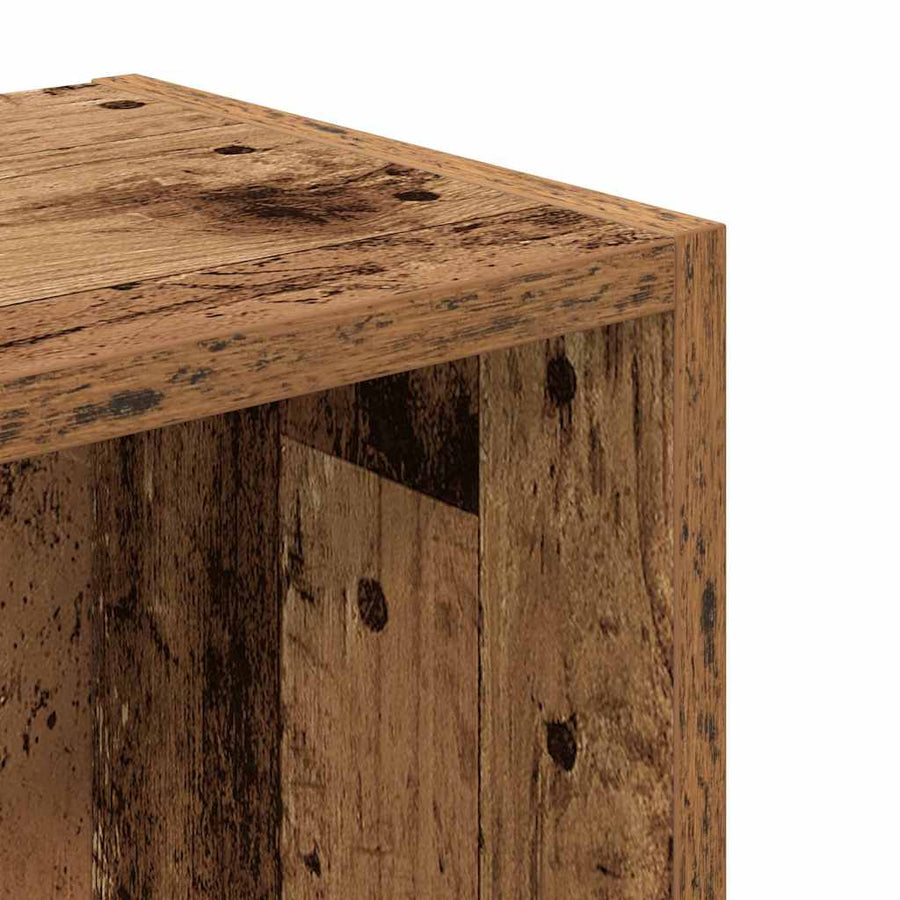 Boekenkast 31x24x77 cm bewerkt hout oud houtkleurig