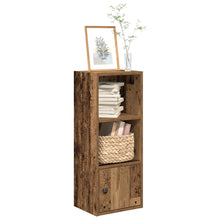 Boekenkast 31x24x77 cm bewerkt hout oud houtkleurig