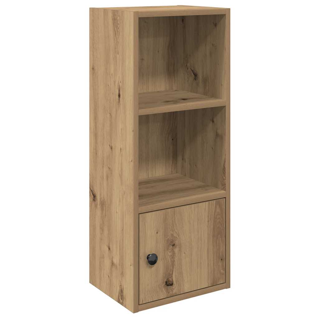 Boekenkast 31x24x77 cm bewerkt hout artisanaal eikenkleurig