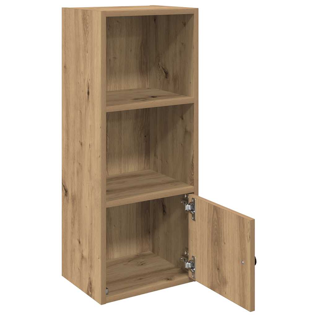 Boekenkast 31x24x77 cm bewerkt hout artisanaal eikenkleurig