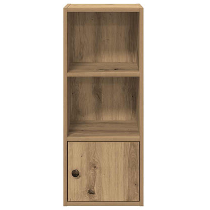 Boekenkast 31x24x77 cm bewerkt hout artisanaal eikenkleurig